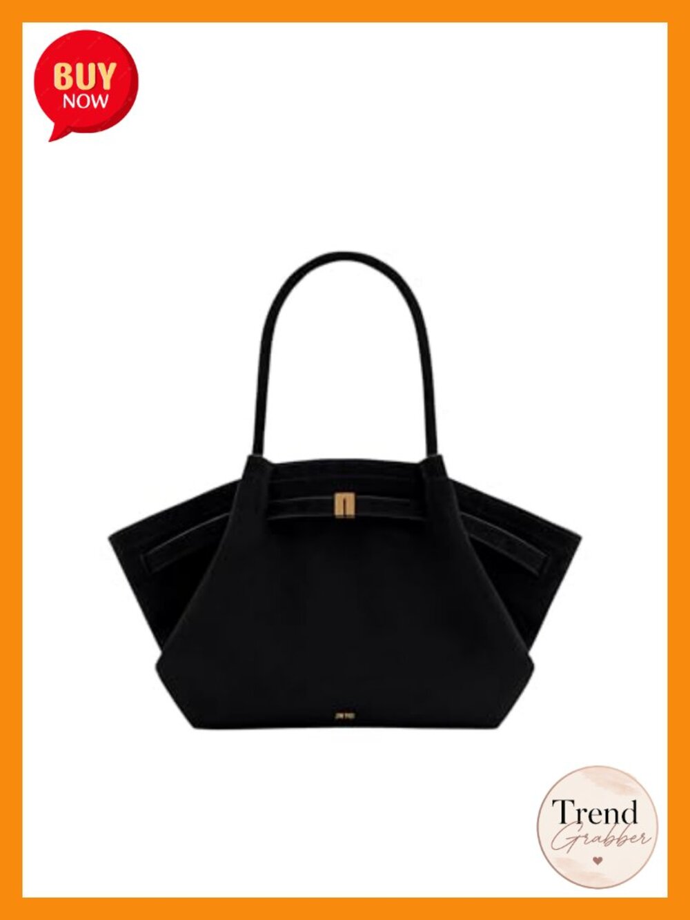 Faux Suede Medium Tote Bag Magnetic Snap Everyday Essential
